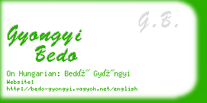 gyongyi bedo business card